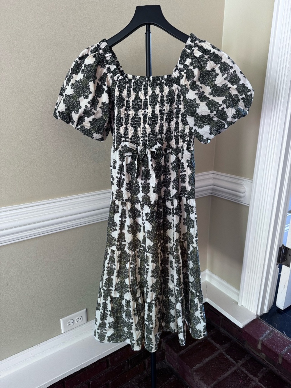 A Loves A GIRLS Bubble Sleeve Smocked Bodice Tier Dress size XL